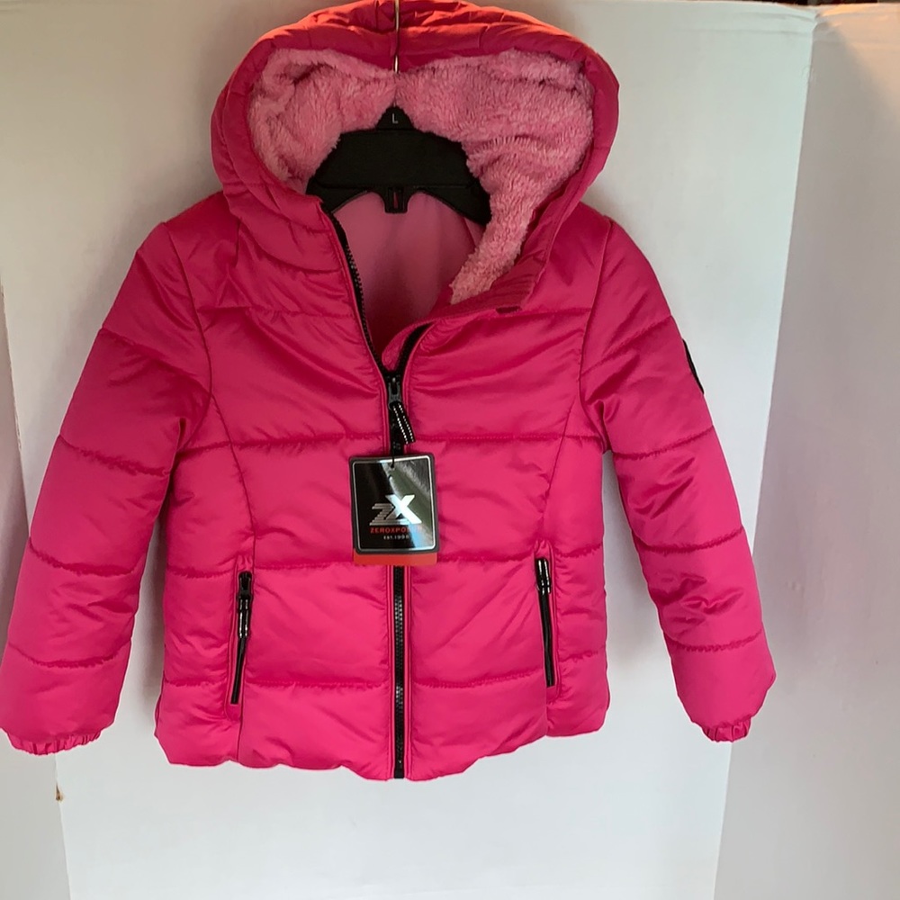 Girl Winter Coat NWT 6 6x Jacket Puffer Winter Pink Zeroxposur
